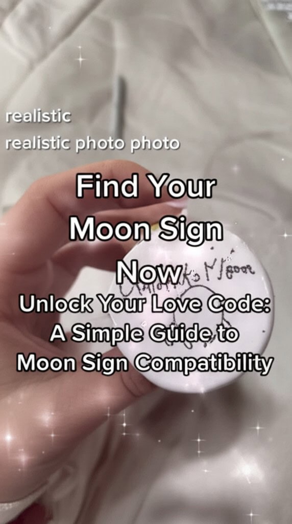 realistic photo showing Find Your Moon Sign Now relating to Unlock Your Love Code: A Simple Guide to Moon Sign Compatibility, detailed photography, no text
